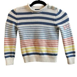 Polo Ralph Lauren girls striped chunky cable knit sweater size 6